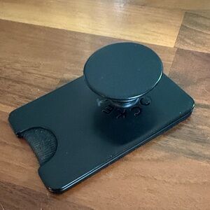 Popsocket Black Phone Grip and Wallet Card Holder MagSafe